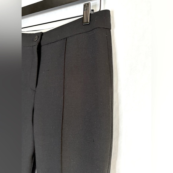 Theory Cardinal Trouser Canton Bistretch Black Dress Pants Front Seam Size 6 - Picture 5 of 10